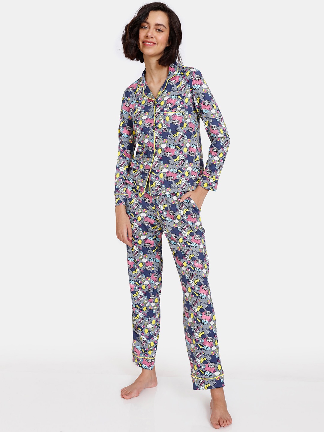 

Zivame Women Grey Night suits