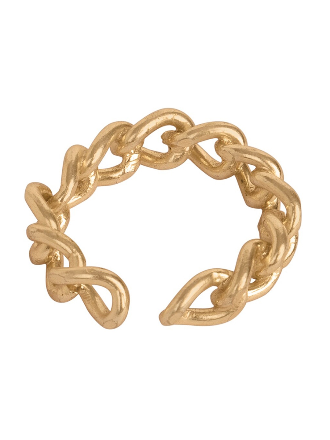 

INDYA Women Gold-Plated Adjustable Finger Ring