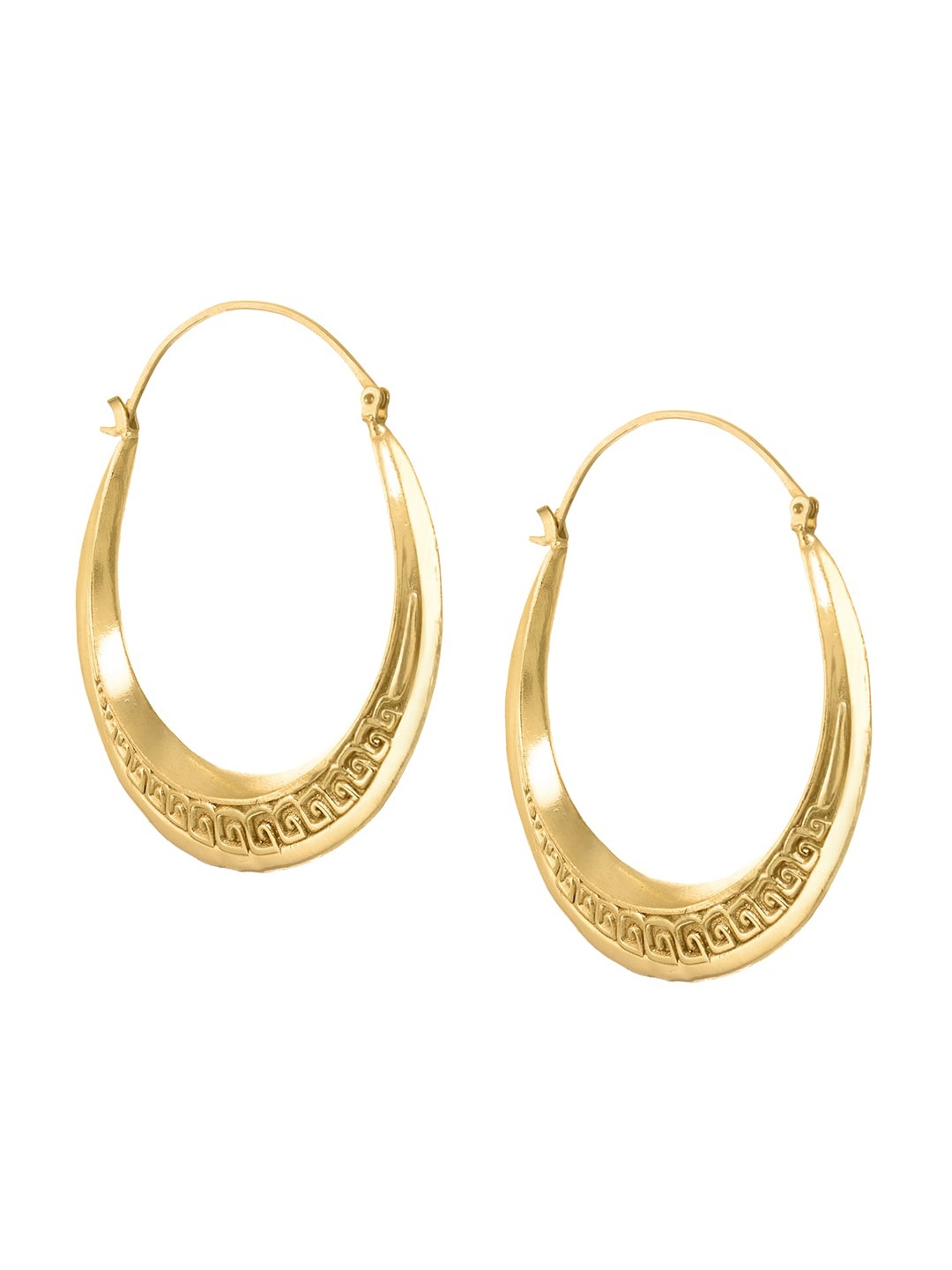 

INDYA Gold-Plated Contemporary Hoop Earrings