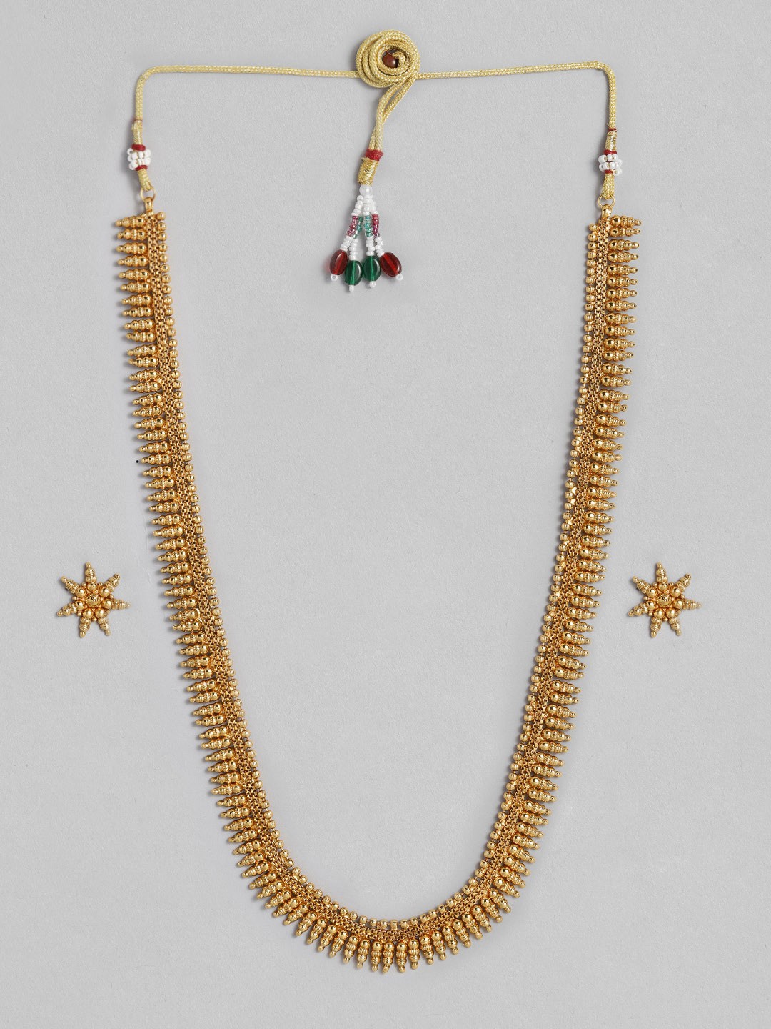 

I Jewels Gold-Toned South Indian Gold-Plated Jewellery Set