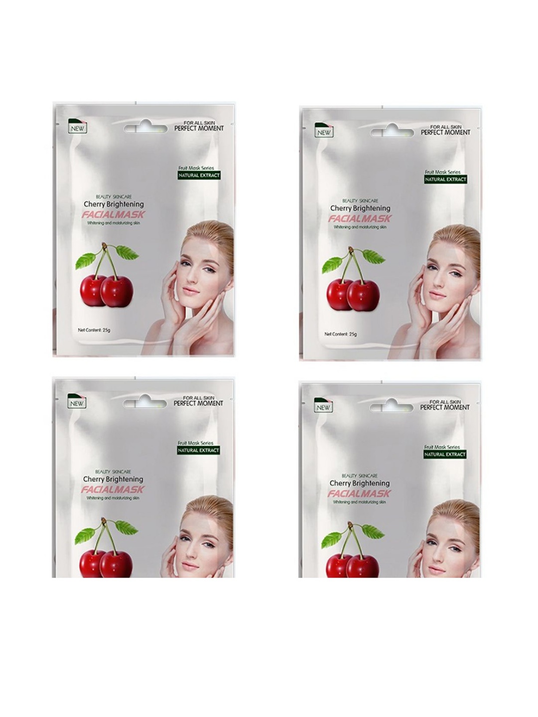 

MONDSUB Set Of 5 Cherry Fruit Face Sheet Mask, Na