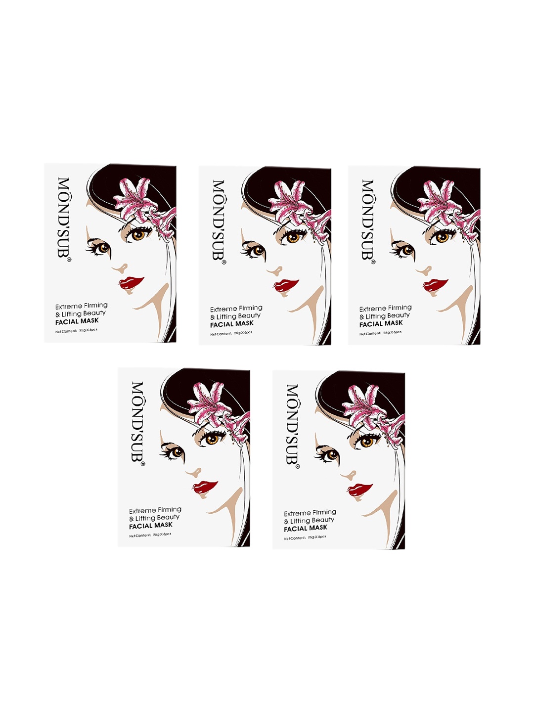 

MONDSUB Set Of 5 Extreme Firming Face Sheet Mask, Na