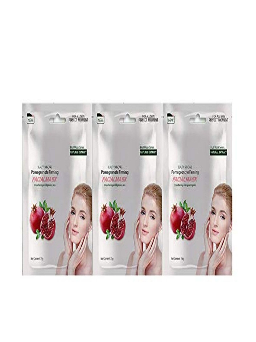 

MONDSUB Set Of 3 Pomegranate Firming Face Sheet Mask - 25 gm, Na