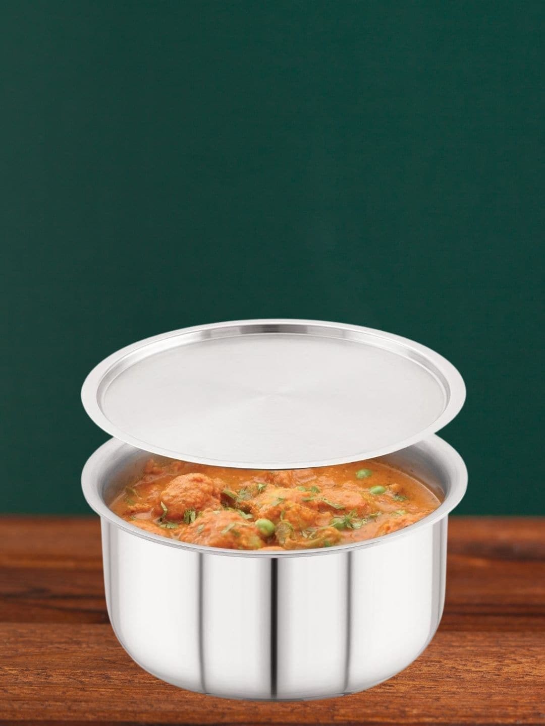 

MAGNUS Silver-Toned Stainless Steel Tope With Lid