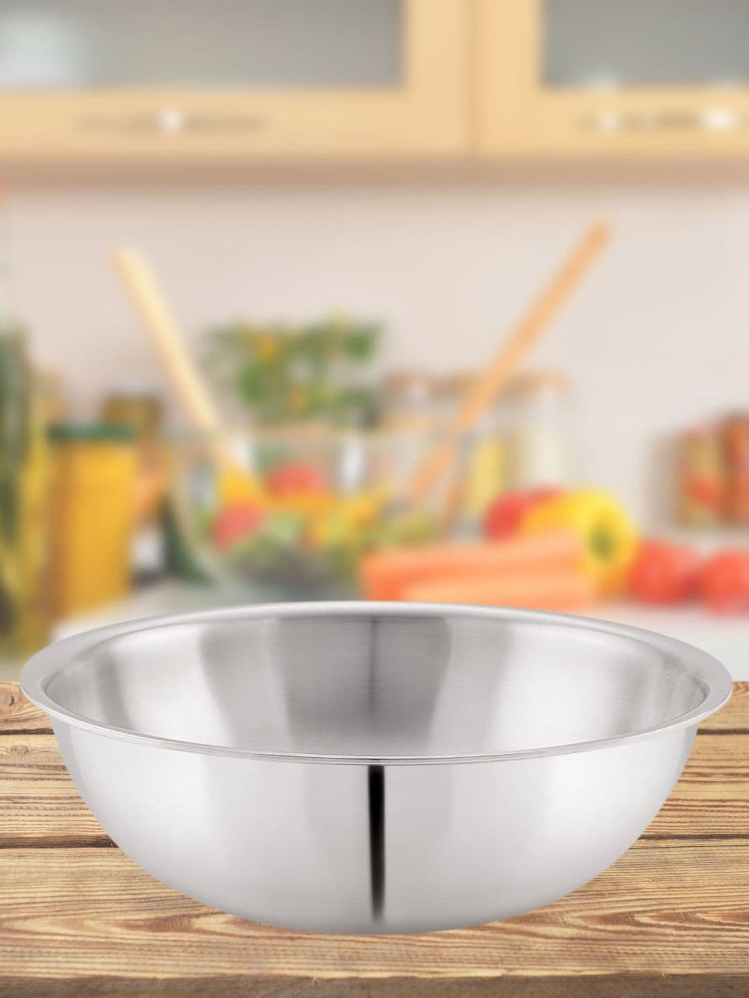 

MAGNUS Silver-Toned Triply Stainless Steel Deep Tasla with Indution Bottom