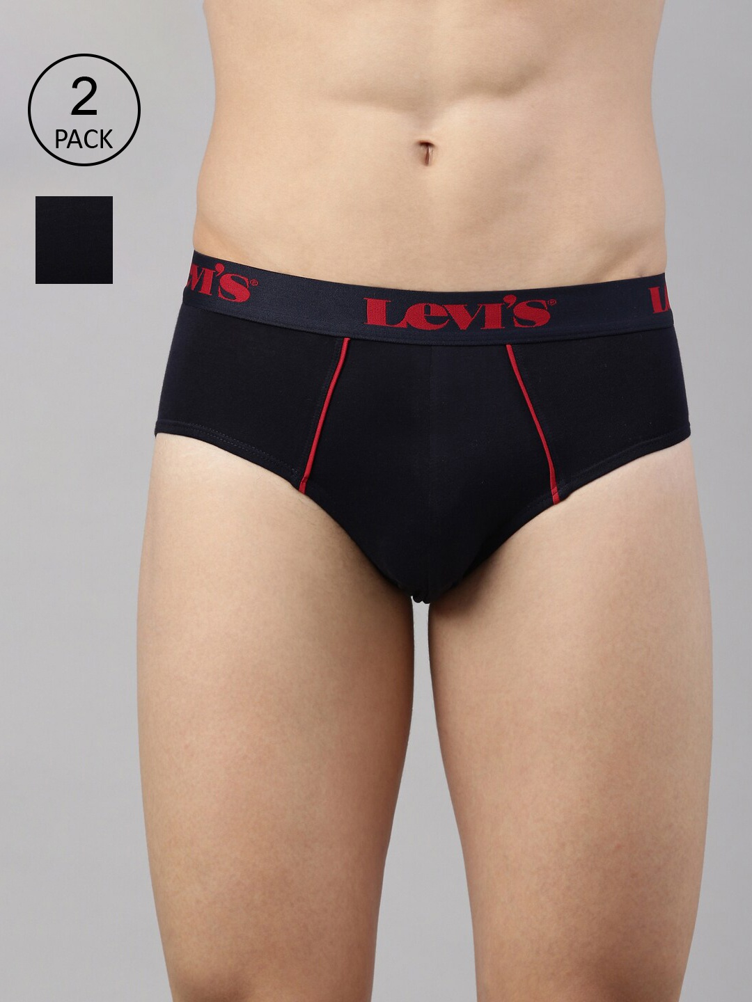 

Levis Men Pack Of 2 Smartskin Technology Cotton Ultra Briefs with Tag Free Comfort #065, Navy blue