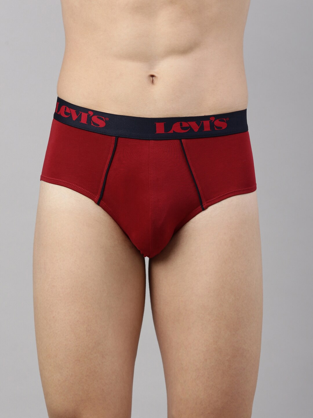 

Levis Men Smartskin Technology Pure Cotton Ultra Briefs with Tag Free Comfort #065, Red
