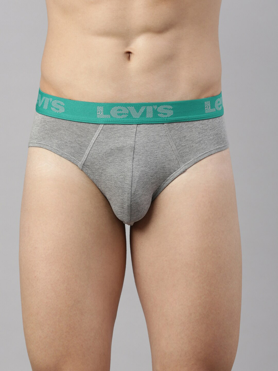 

Levis Men Smartskin Technology Cotton Active Briefs with Tag Free Comfort #066, Grey melange