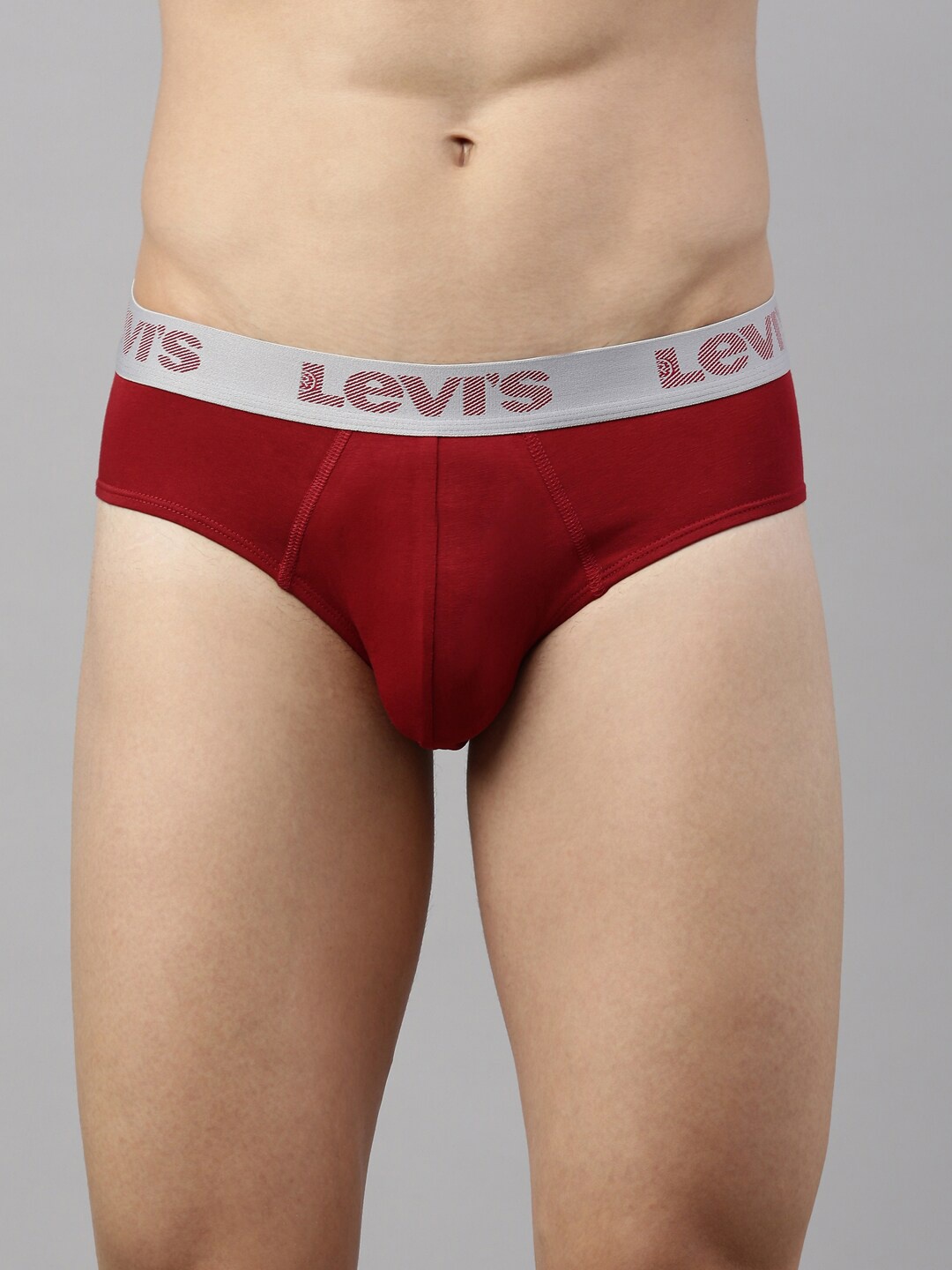 

Levis Men Smartskin Technology Cotton Active Briefs with Tag Free Comfort-066, Red