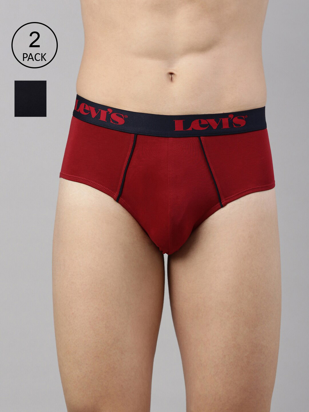 

Levis Men Pack Of 2 Smartskin Technology Cotton Ultra Briefs with Tag Free Comfort-065, Navy blue