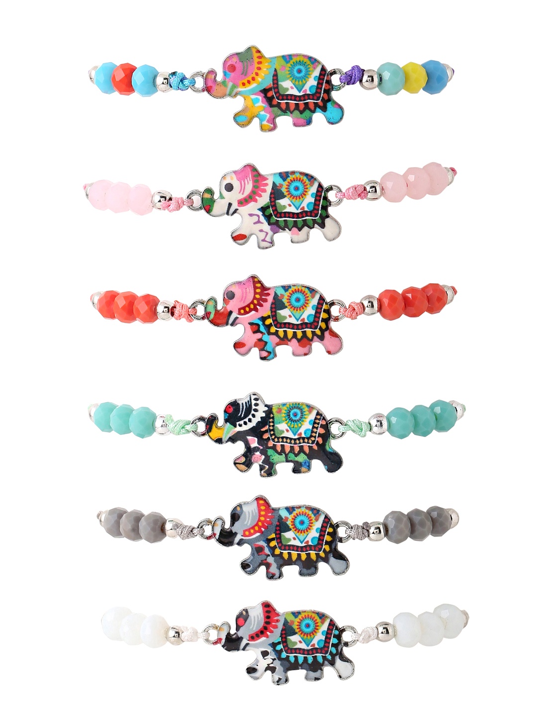 

Yellow Chimes Girls 6 Multicoloured Charm Bracelet, Multi