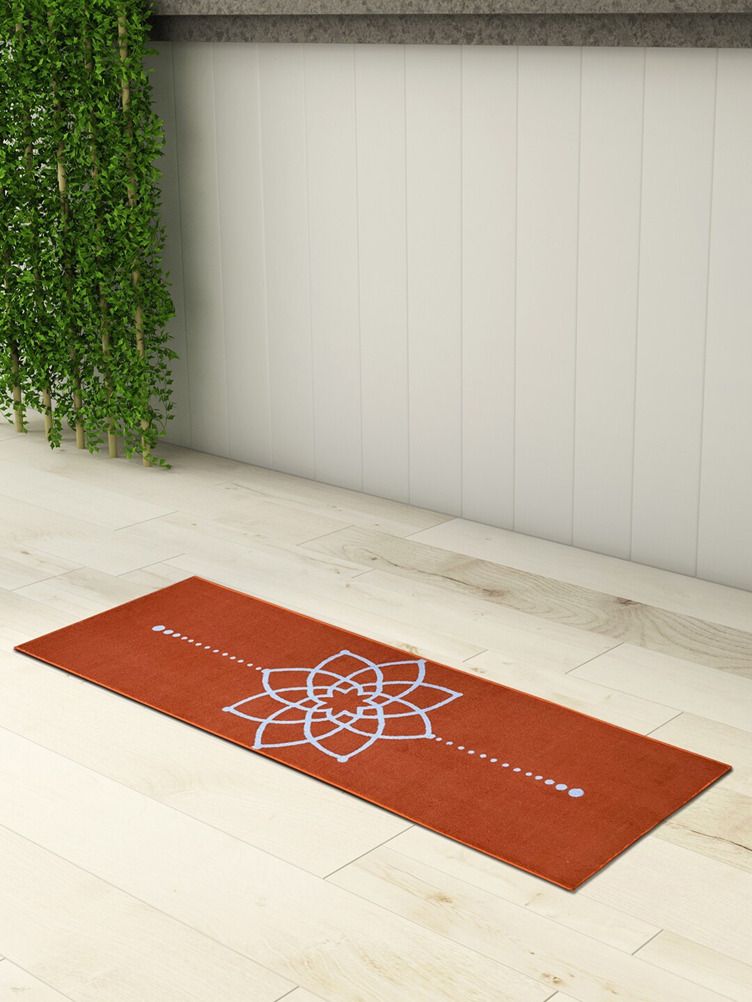 

SPACES Red Printed Anti Skid Yoga Mat