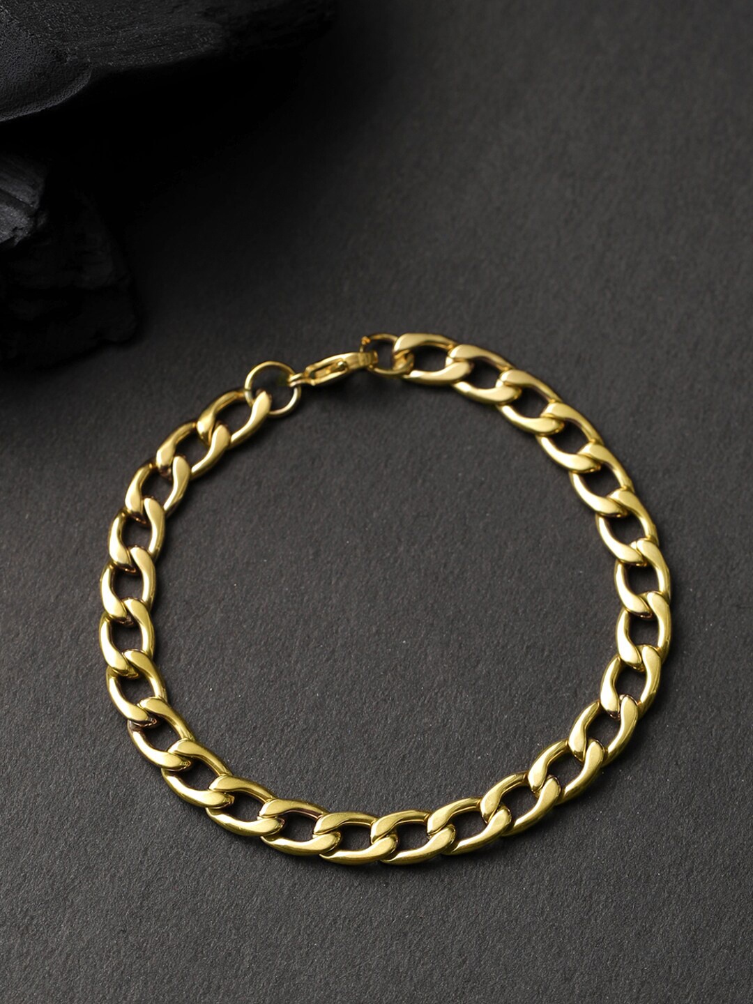 

Yellow Chimes Men Gold-Plated Link Bracelet