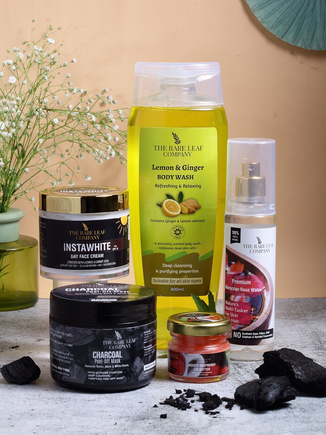 

THE RARE LEAF COMPANY Face & Body Skincare Brightening Routine Combo, Multi
