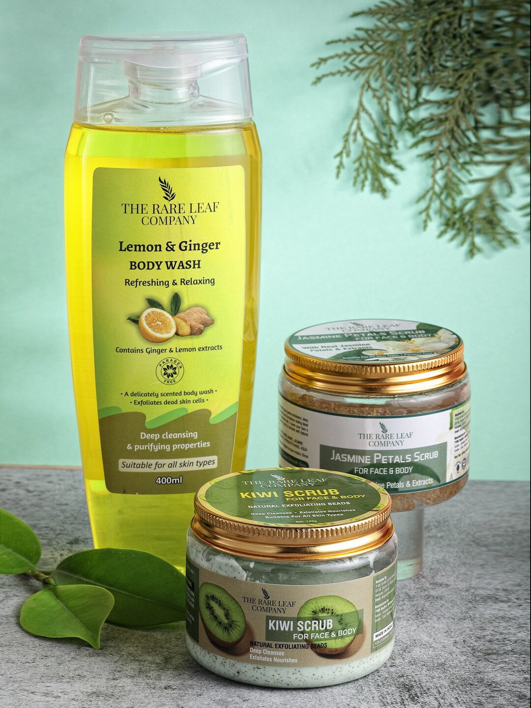 

THE RARE LEAF COMPANY Face & Body Brightening Skincare Routine Combo, Multi
