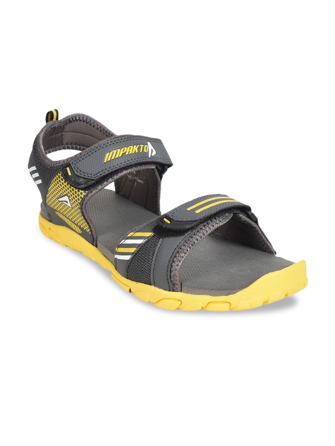 

IMPAKTO Men Green & Yellow Printed Sports Sandals