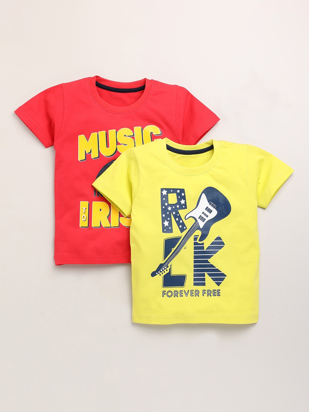 

Toonyport Boys Multicoloured Typography 2 Printed T-shirt, Multi
