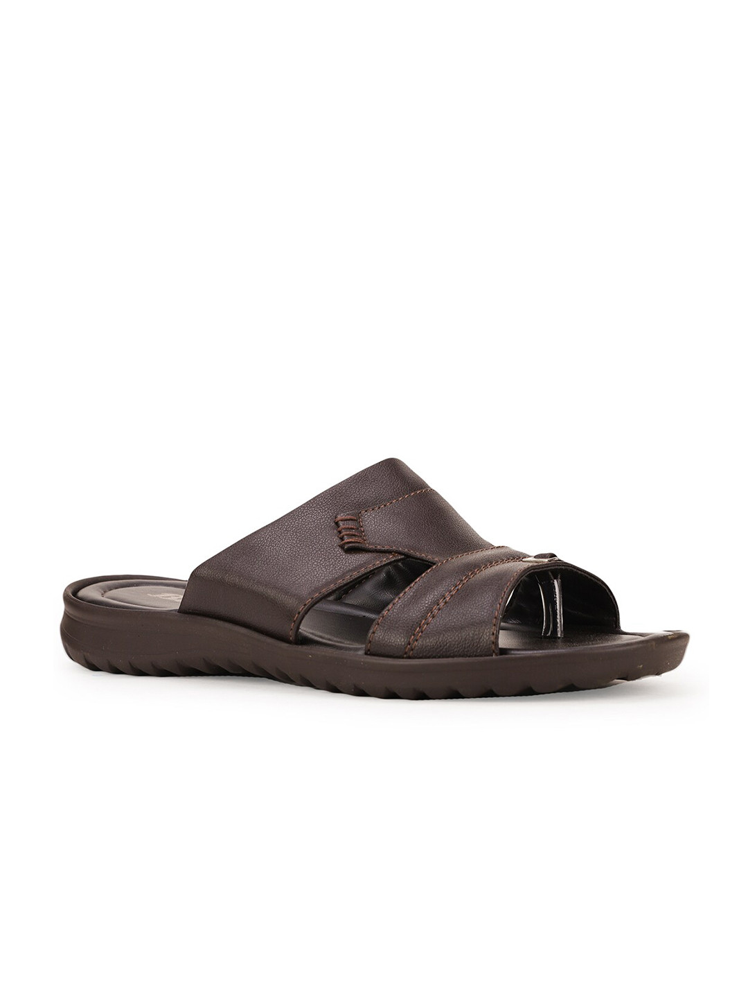 

Bata Men Brown Solid Comfort Sandals