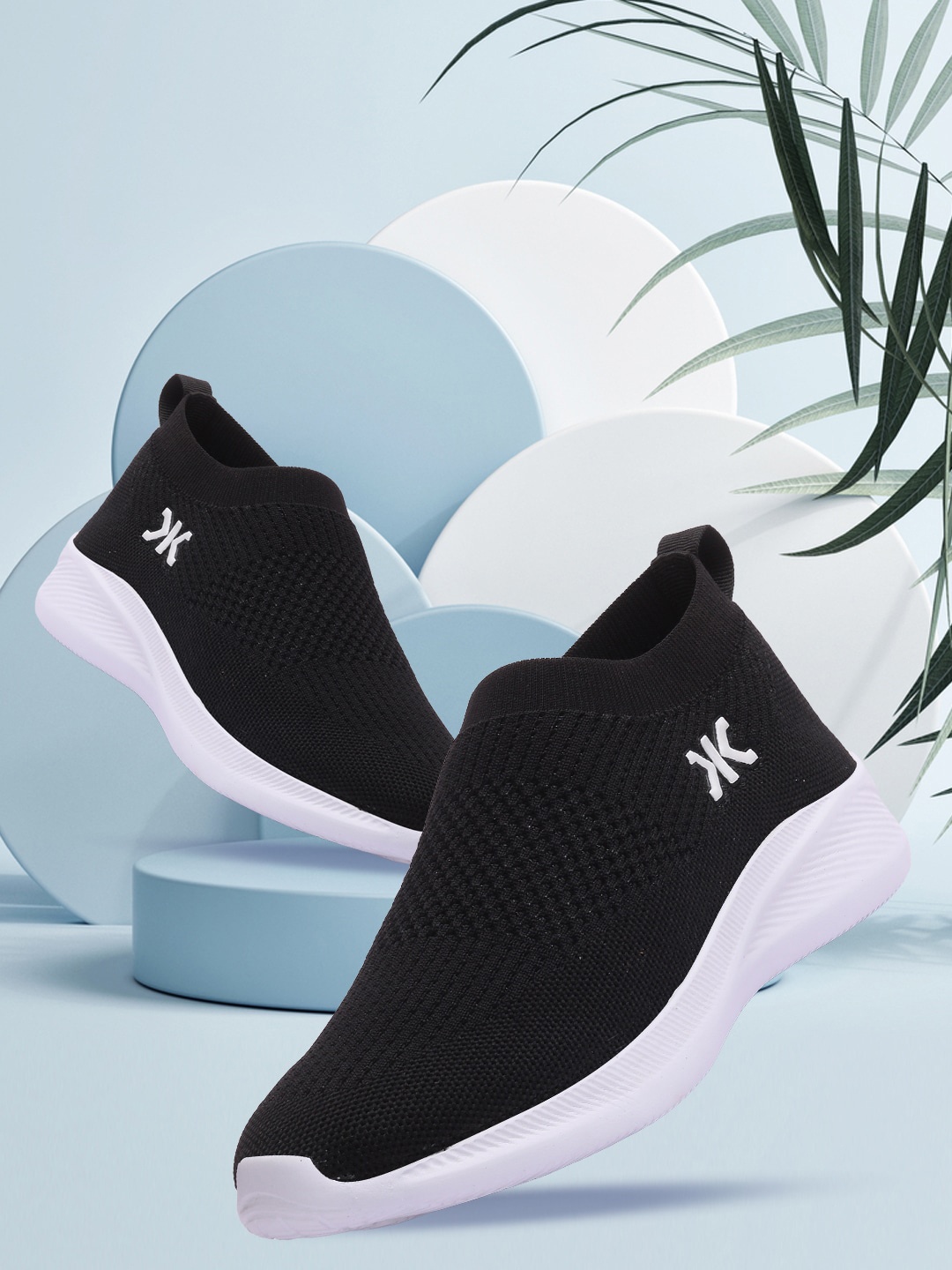 

Killer Men Black Woven Design Slip-On Sneakers