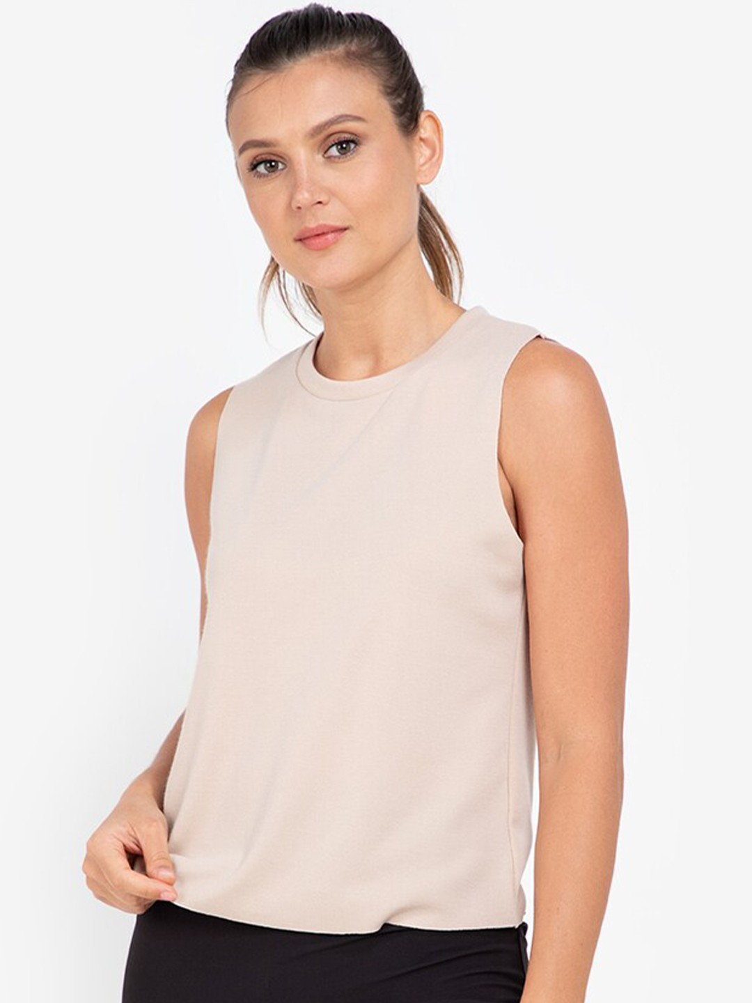 

ZALORA ACTIVE Beige Tank Top