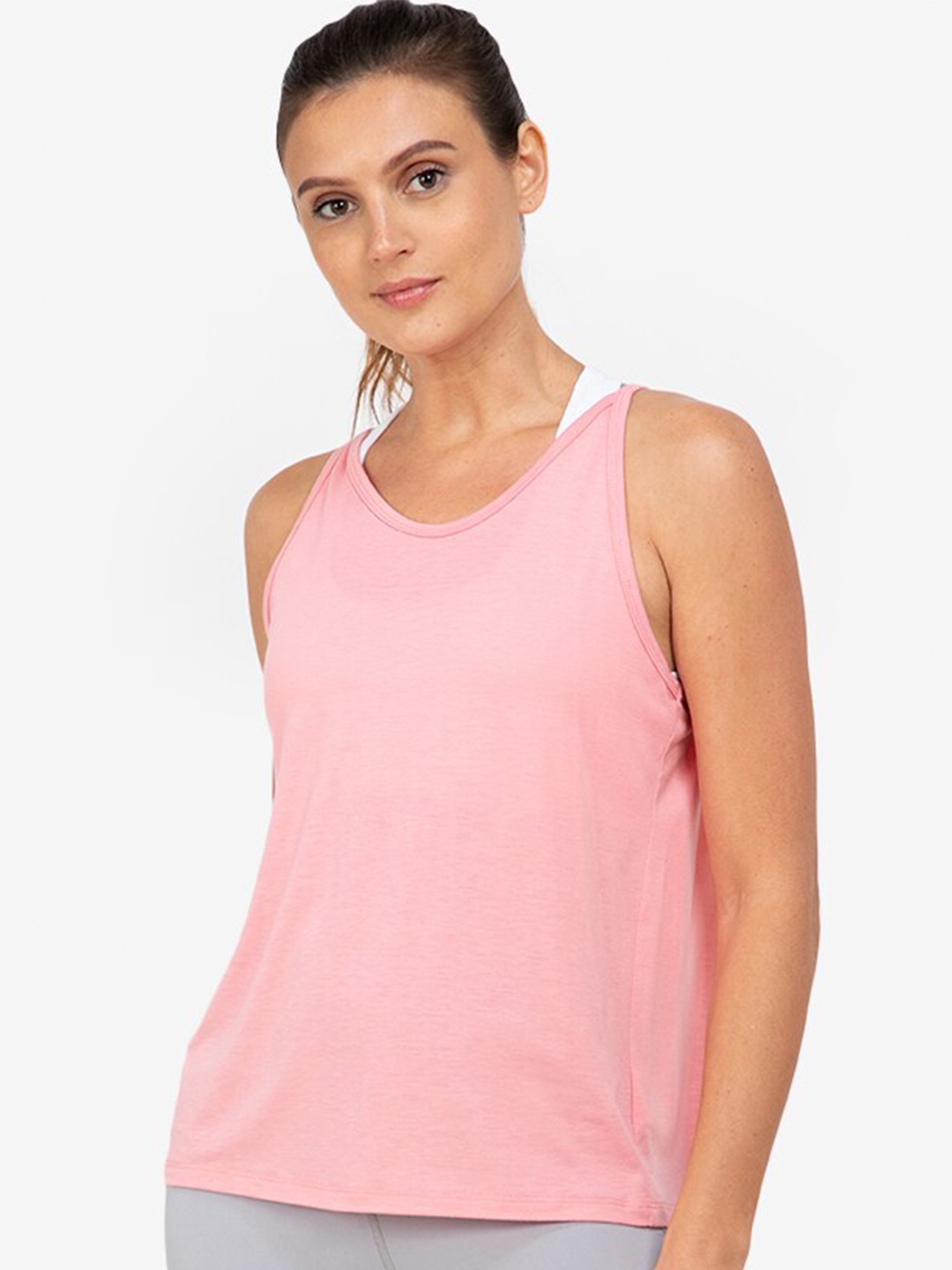 

ZALORA ACTIVE Pink Open Back Tank Top