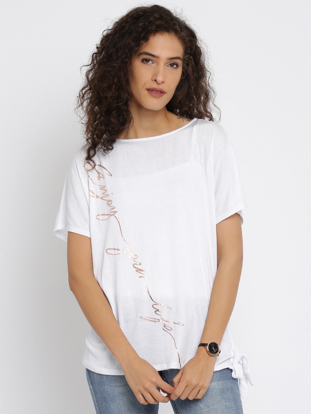 

Vero Moda Women White Sheer Boxy Top