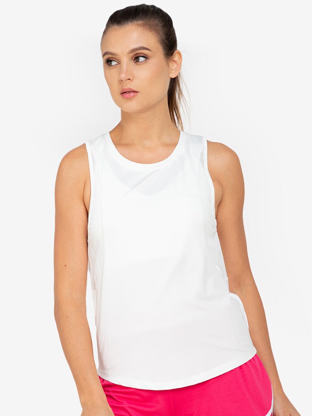 

ZALORA ACTIVE White Monochrome Tank Top