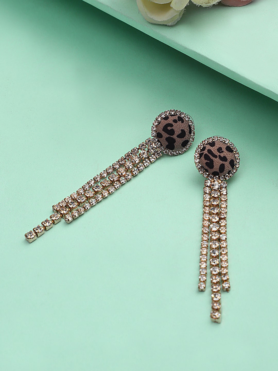 

KACY Brown Contemporary Drop Earrings