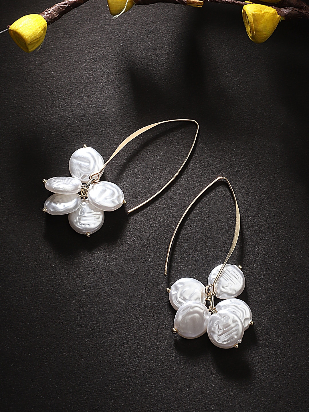 

KACY White Classic Drop Earrings