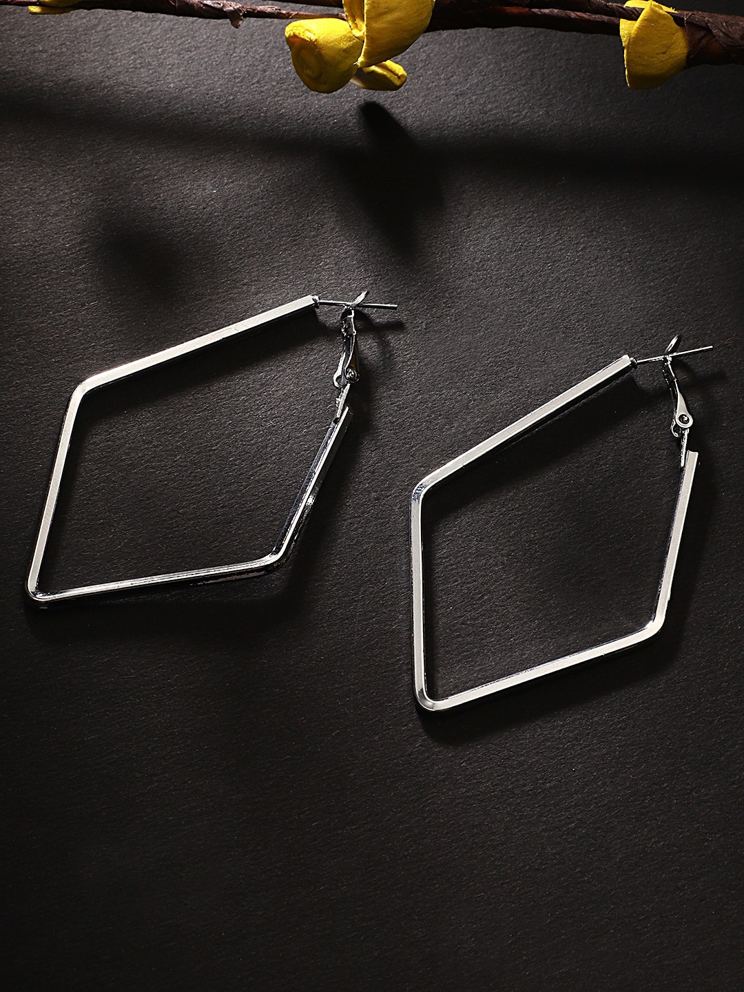 

KACY Silver-Plated Geometric Hoop Earrings