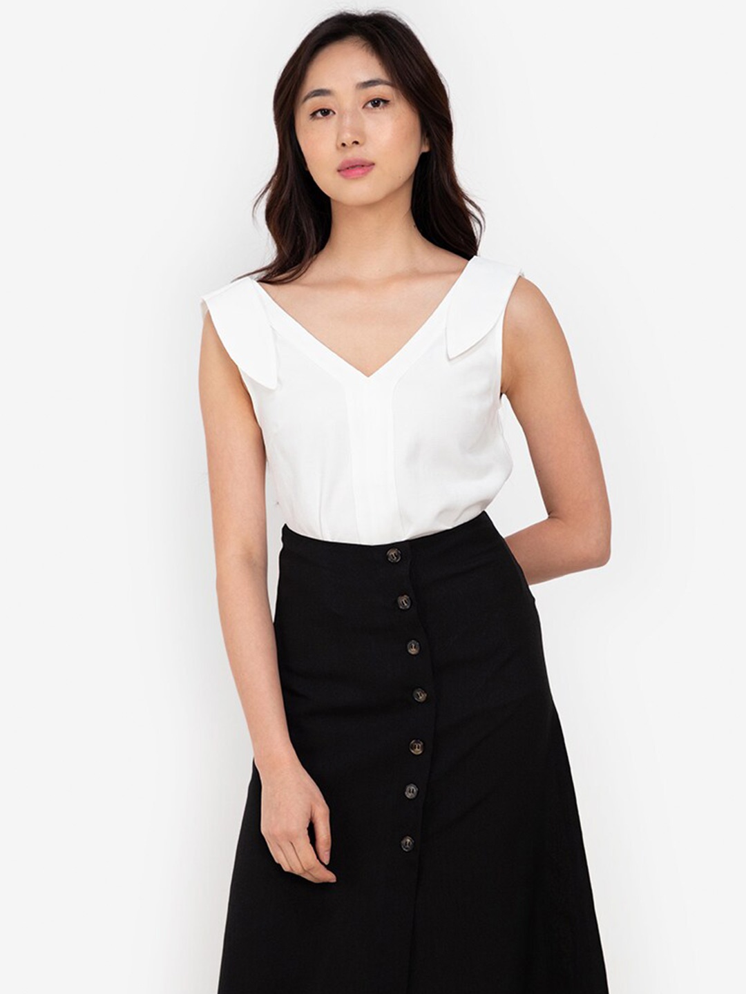 

ZALORA BASICS White Solid Top