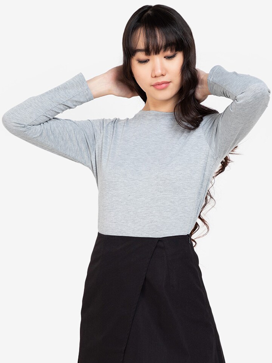

ZALORA BASICS Women Grey Regular Top