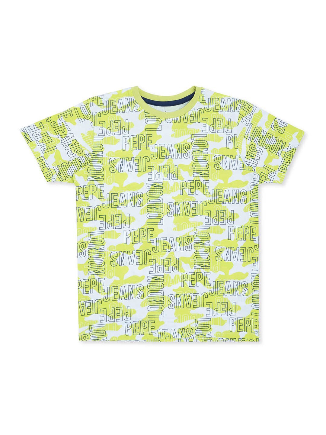 

Pepe Jeans Boys Green Printed Tropical Applique T-shirt