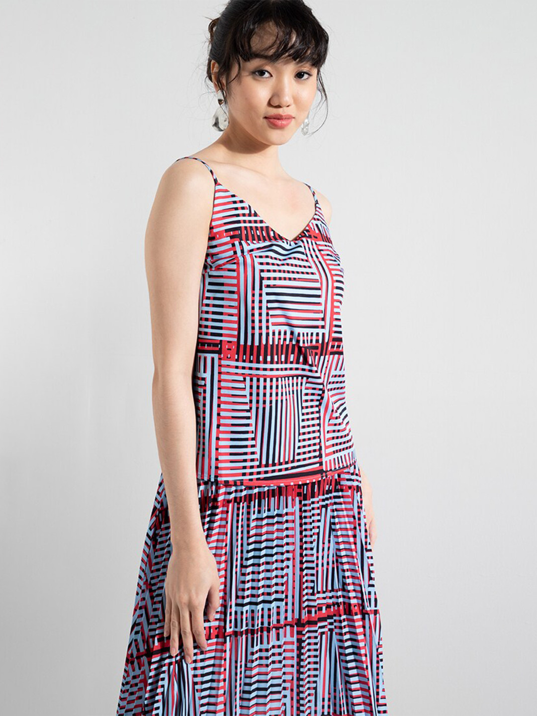 

ZALORA OCCASION Multicoloured A-Line Midi Dress, Multi