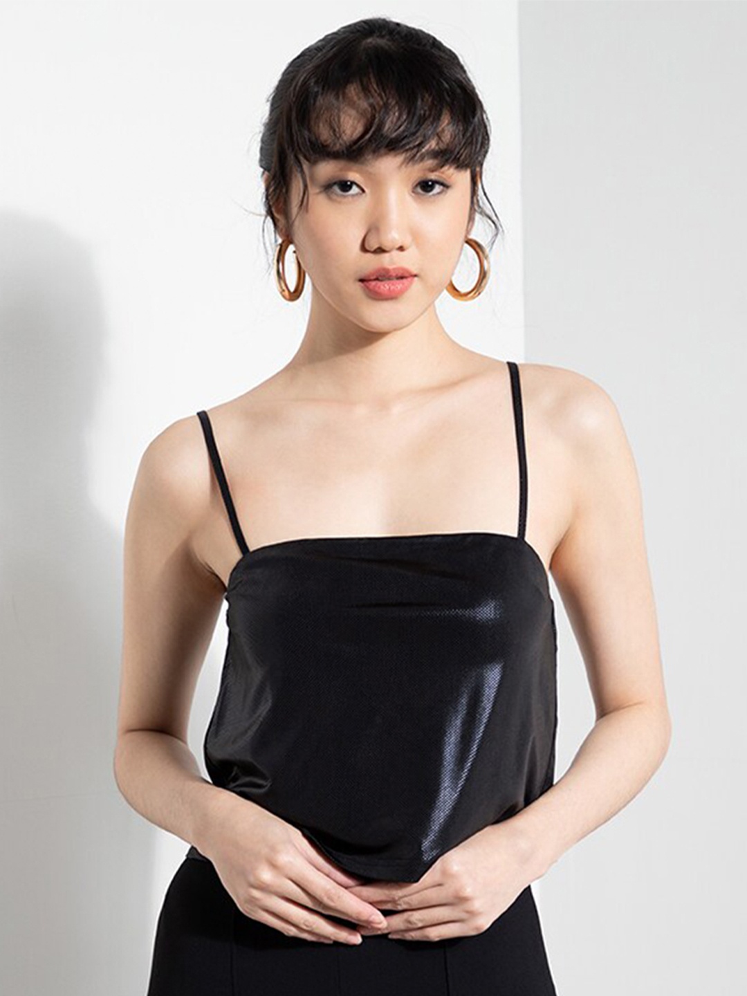 

ZALORA OCCASION Black Solid Crop Top