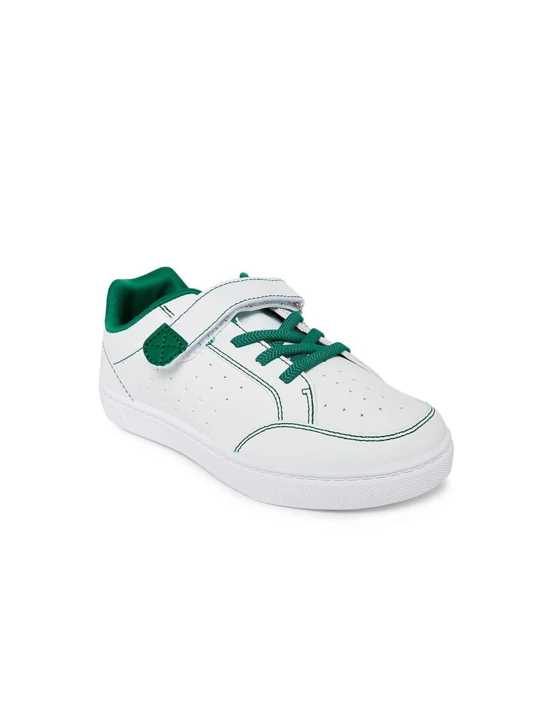 

Pantaloons Junior Boys White Woven Design PU Sneakers