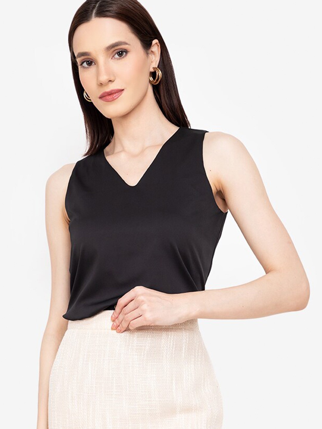 

ZALORA WORK Women Black Solid Top