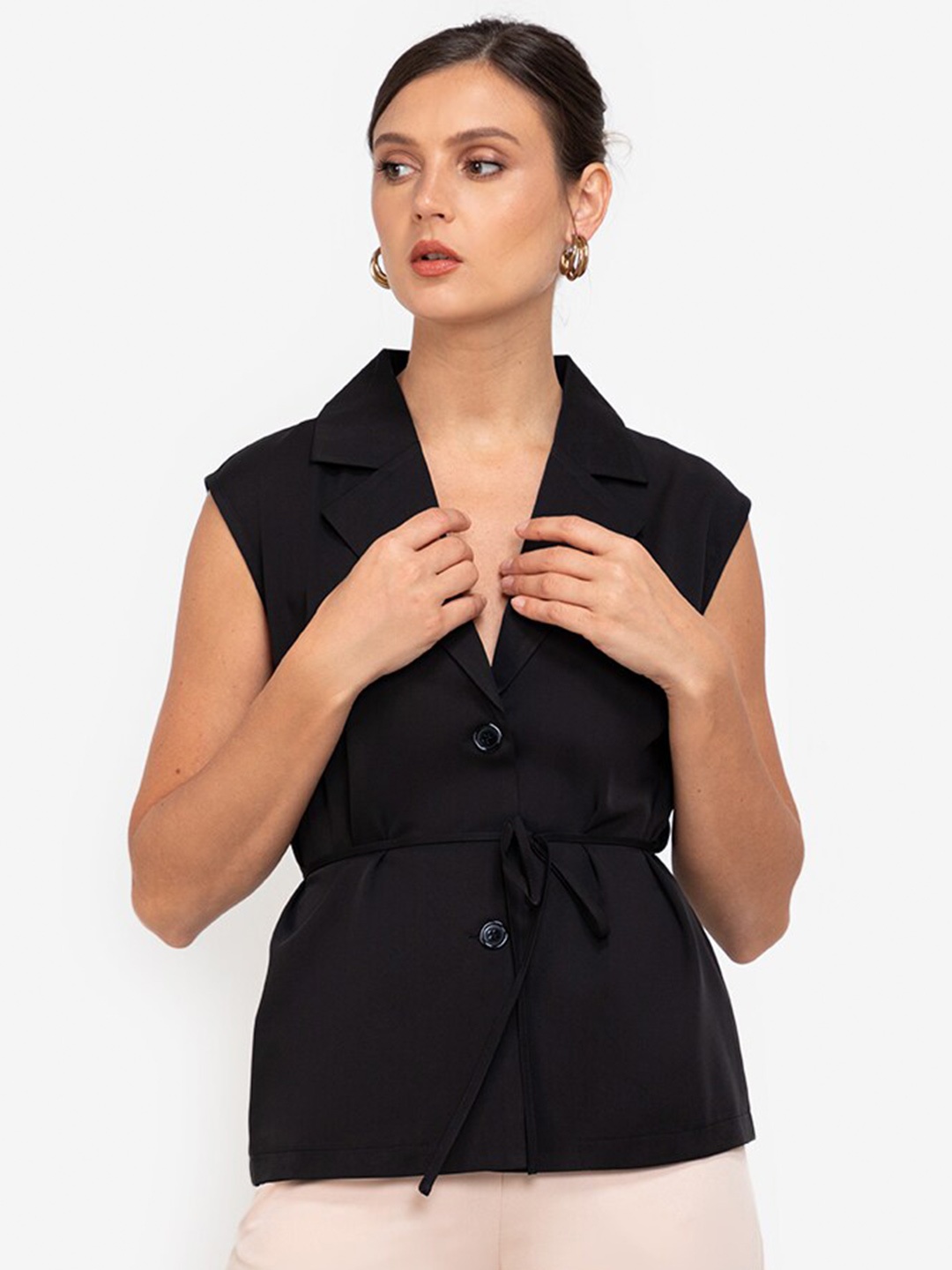 

ZALORA WORK Women Black Solid Top