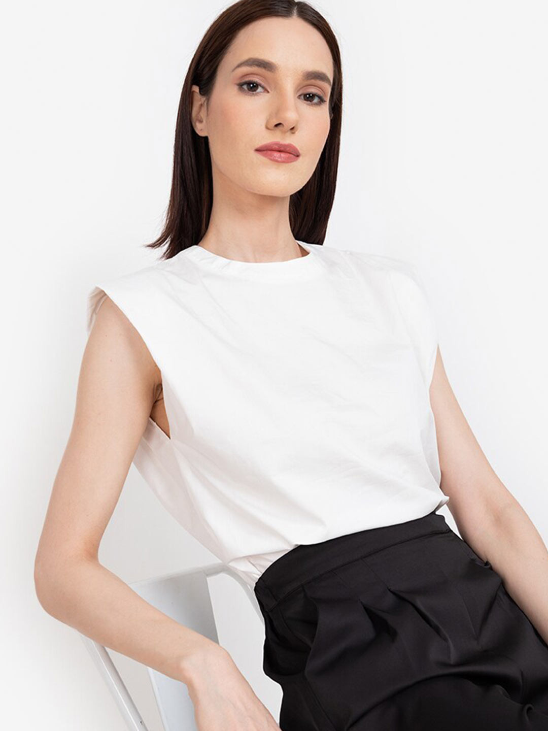 

ZALORA WORK Women White Solid Top