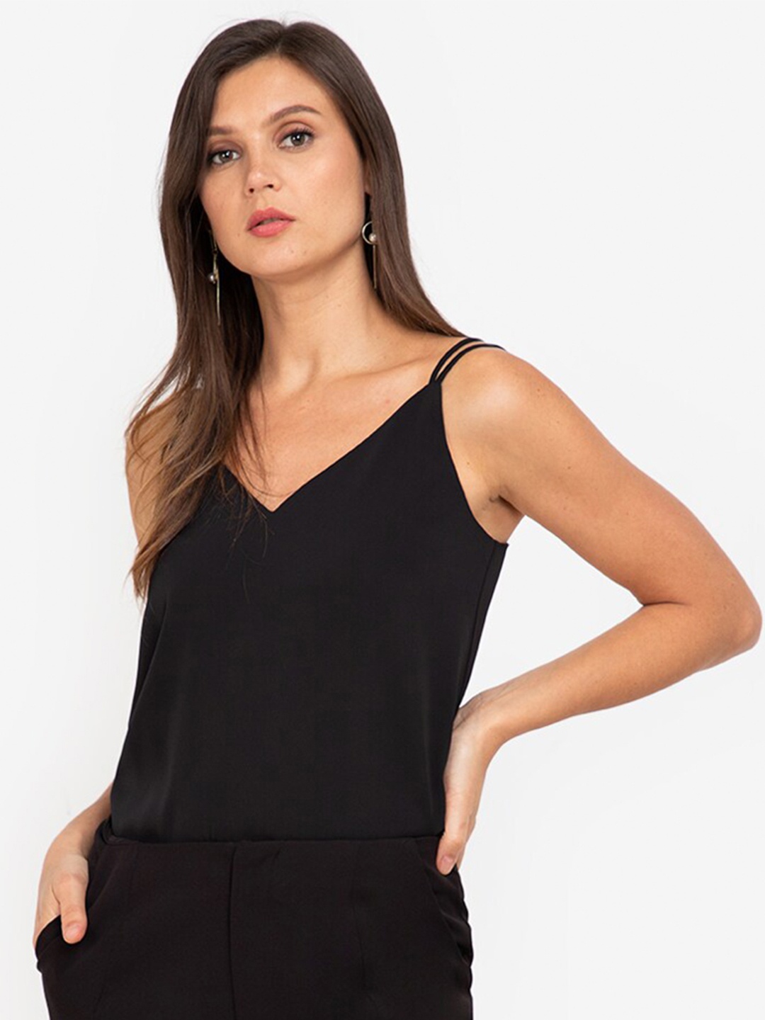 

ZALORA WORK Women Black Solid Top