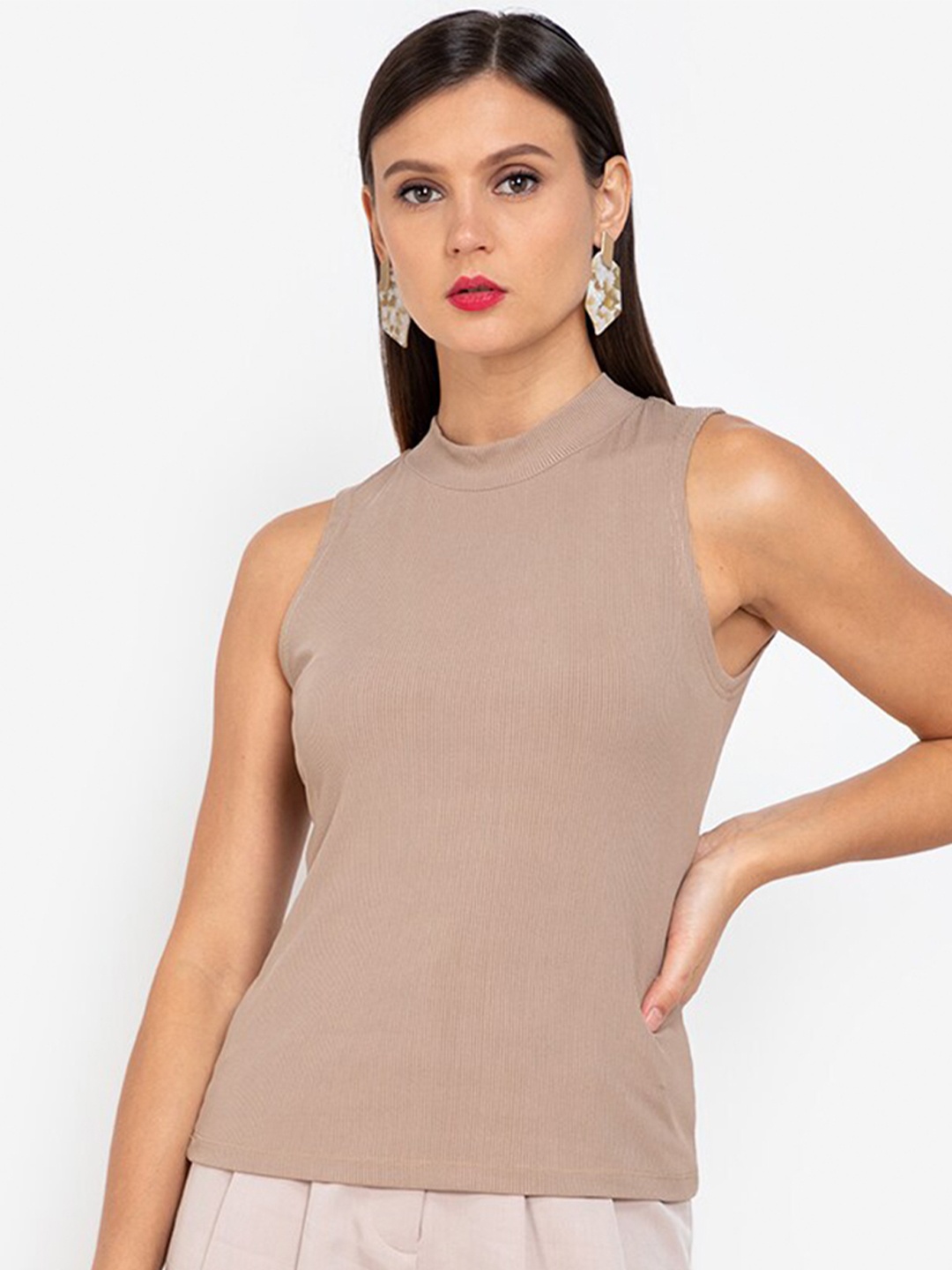 

ZALORA WORK Brown Solid Top
