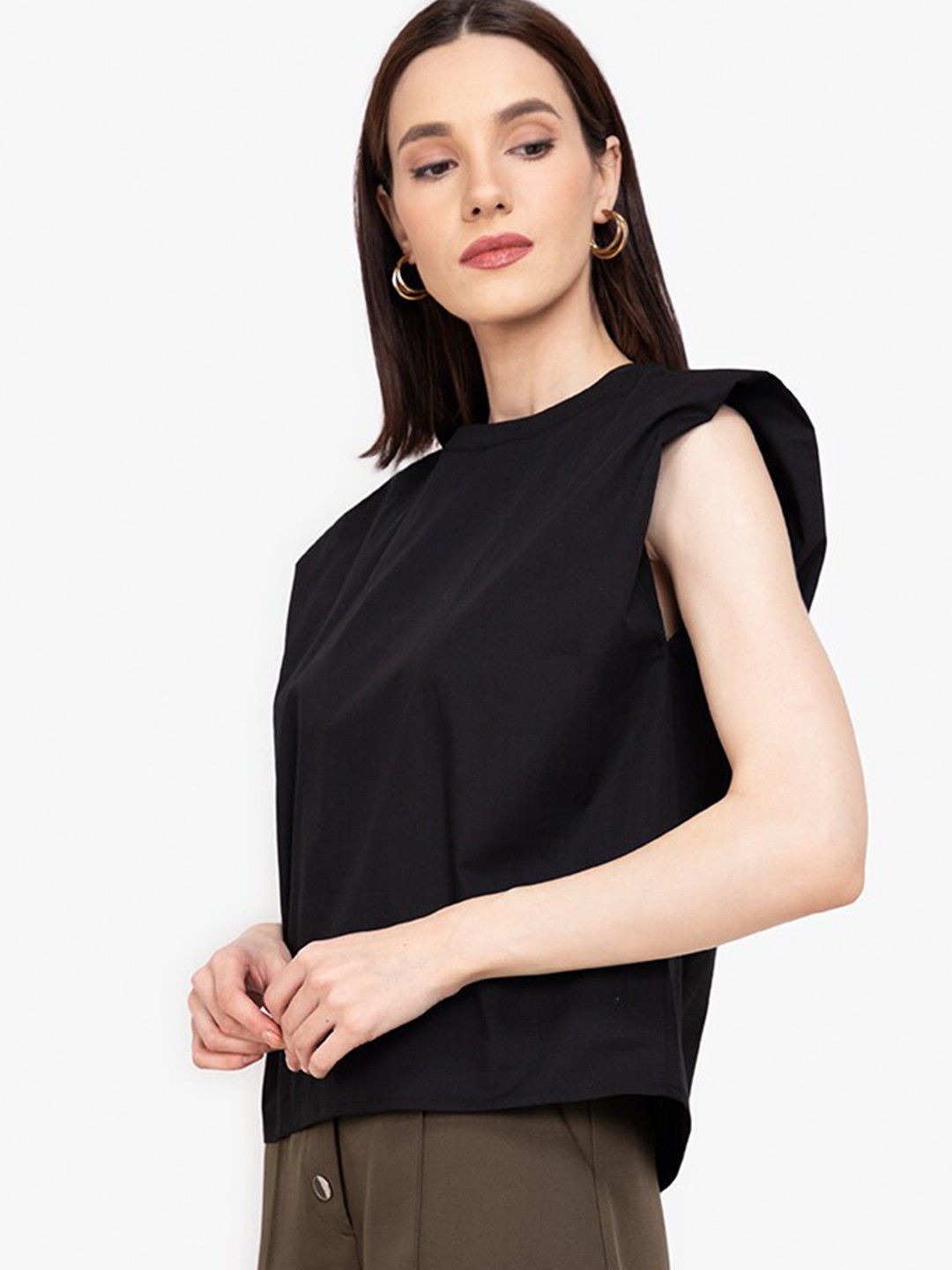 

ZALORA WORK Women Black Solid Top