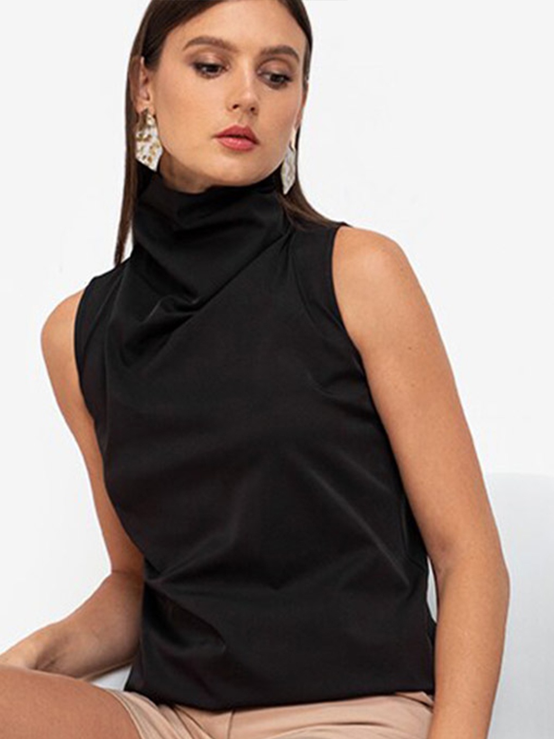 

ZALORA WORK Women Black Solid Top