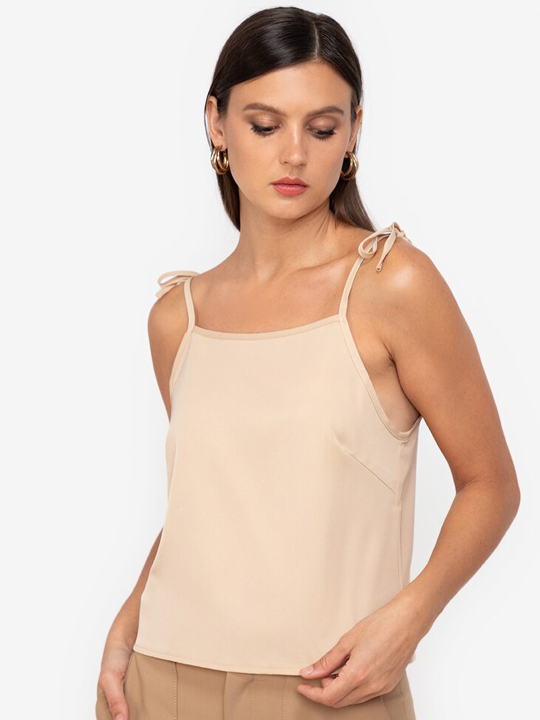 

ZALORA WORK Women Beige Solid Top