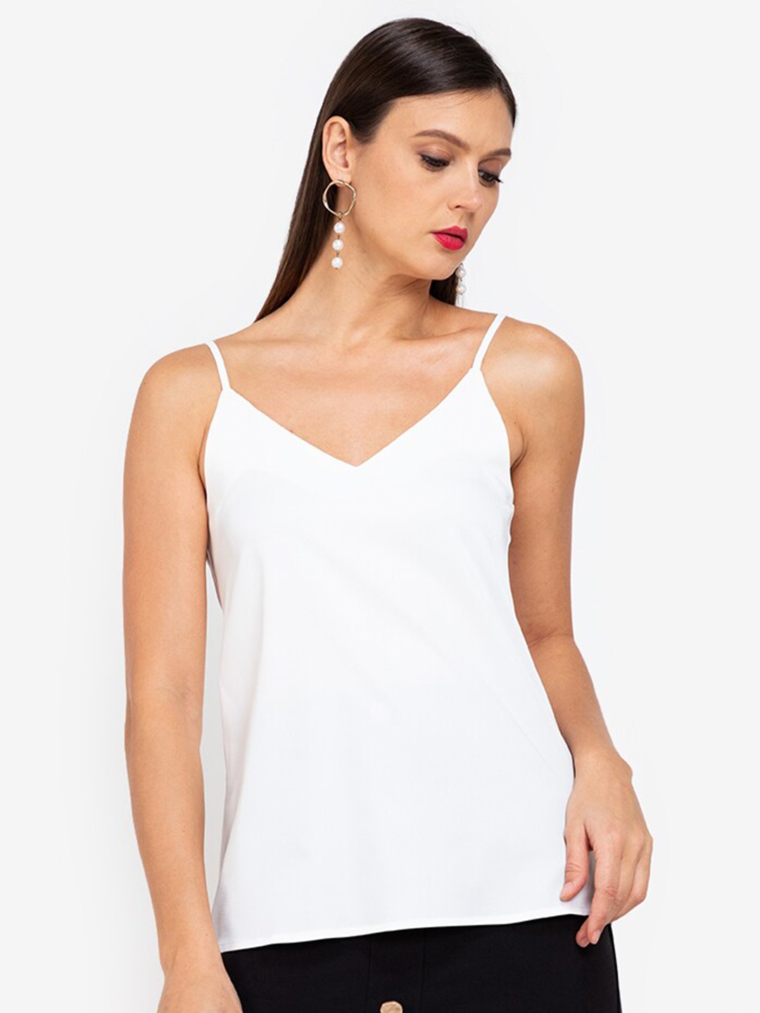 

ZALORA WORK Women White Solid Top