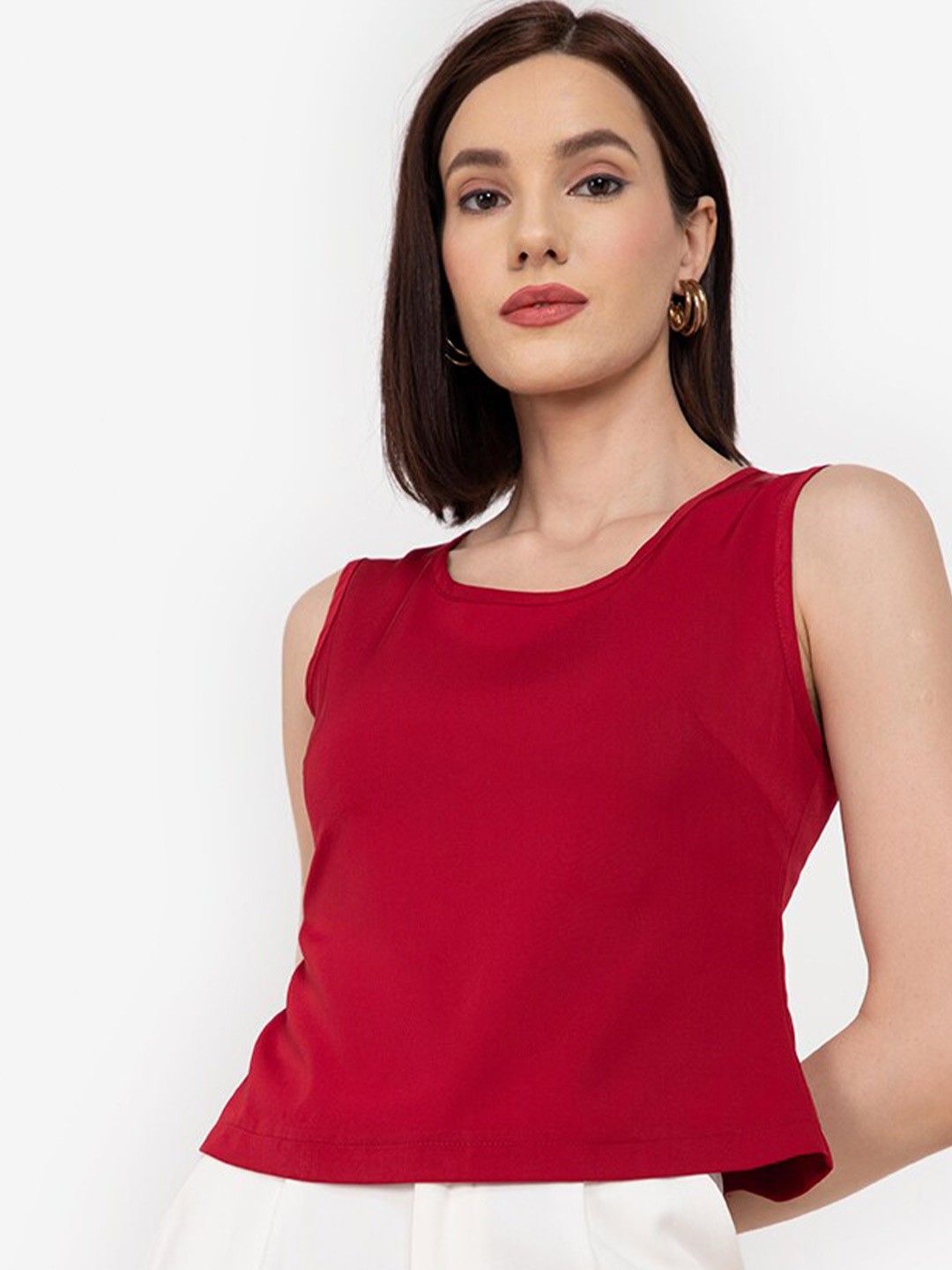 

ZALORA WORK Red Solid Top