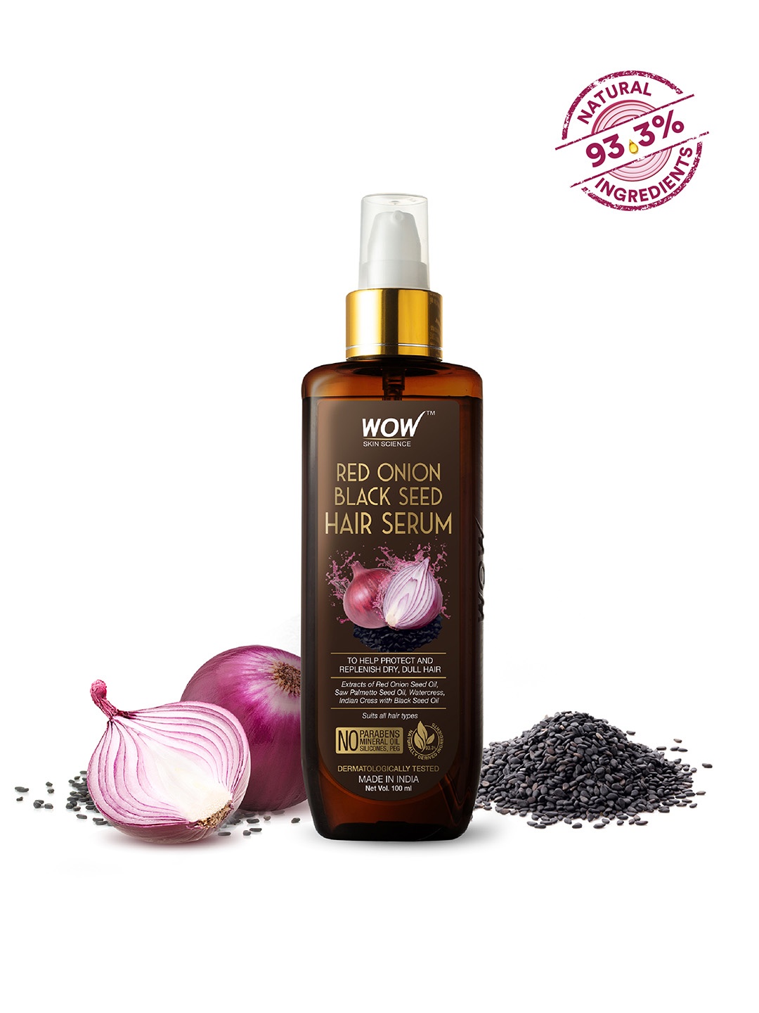 

WOW SKIN SCIENCE Red Onion Black Seed Hair Serum - 100 ml, Brown