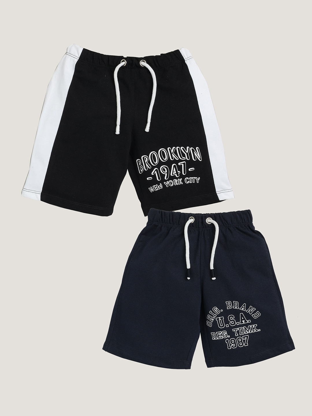

Lazy Shark Boys Pack Of 2 Printed Regular Shorts, Multi