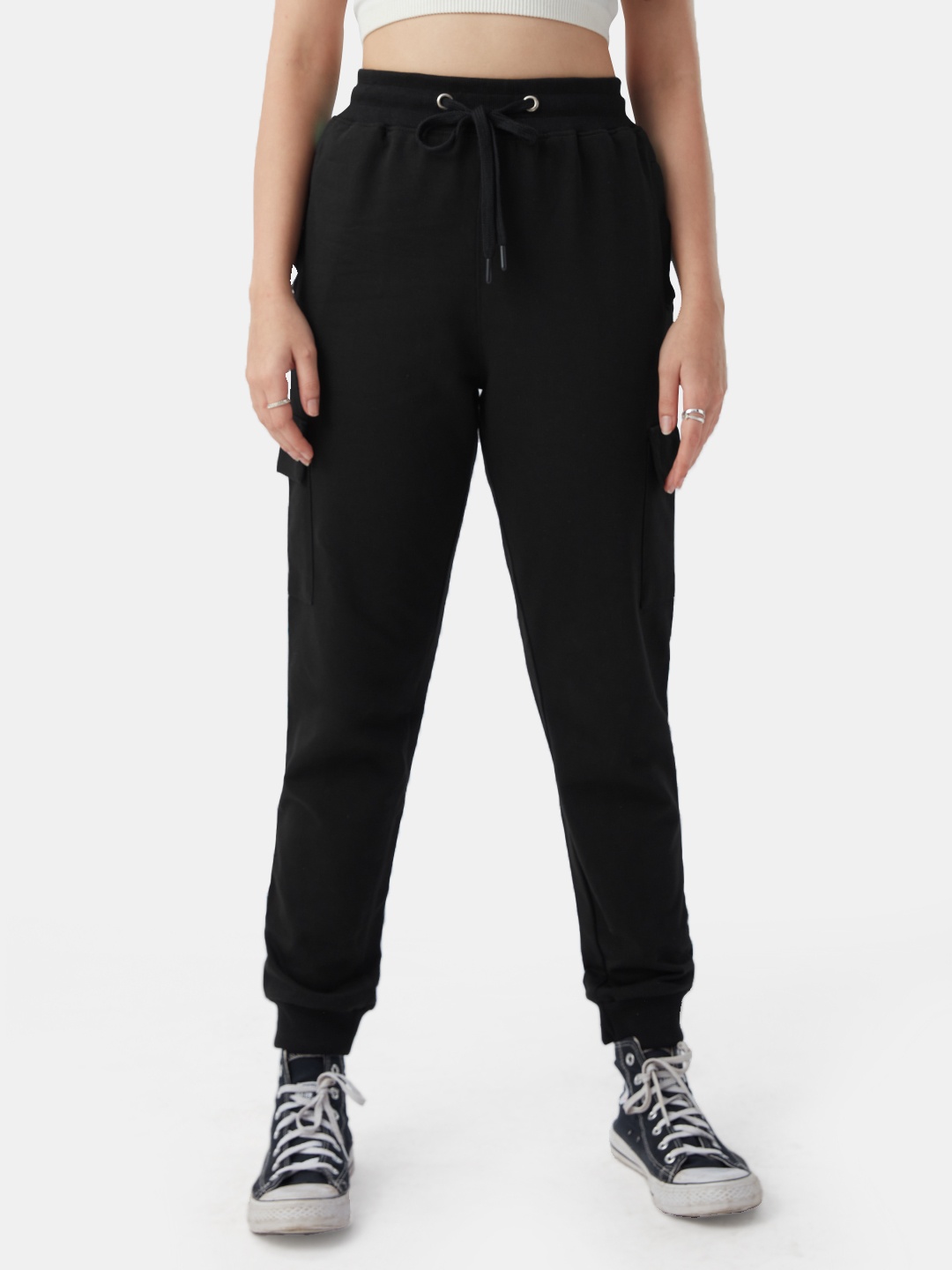 

The Souled Store Women Black Solid Joggers