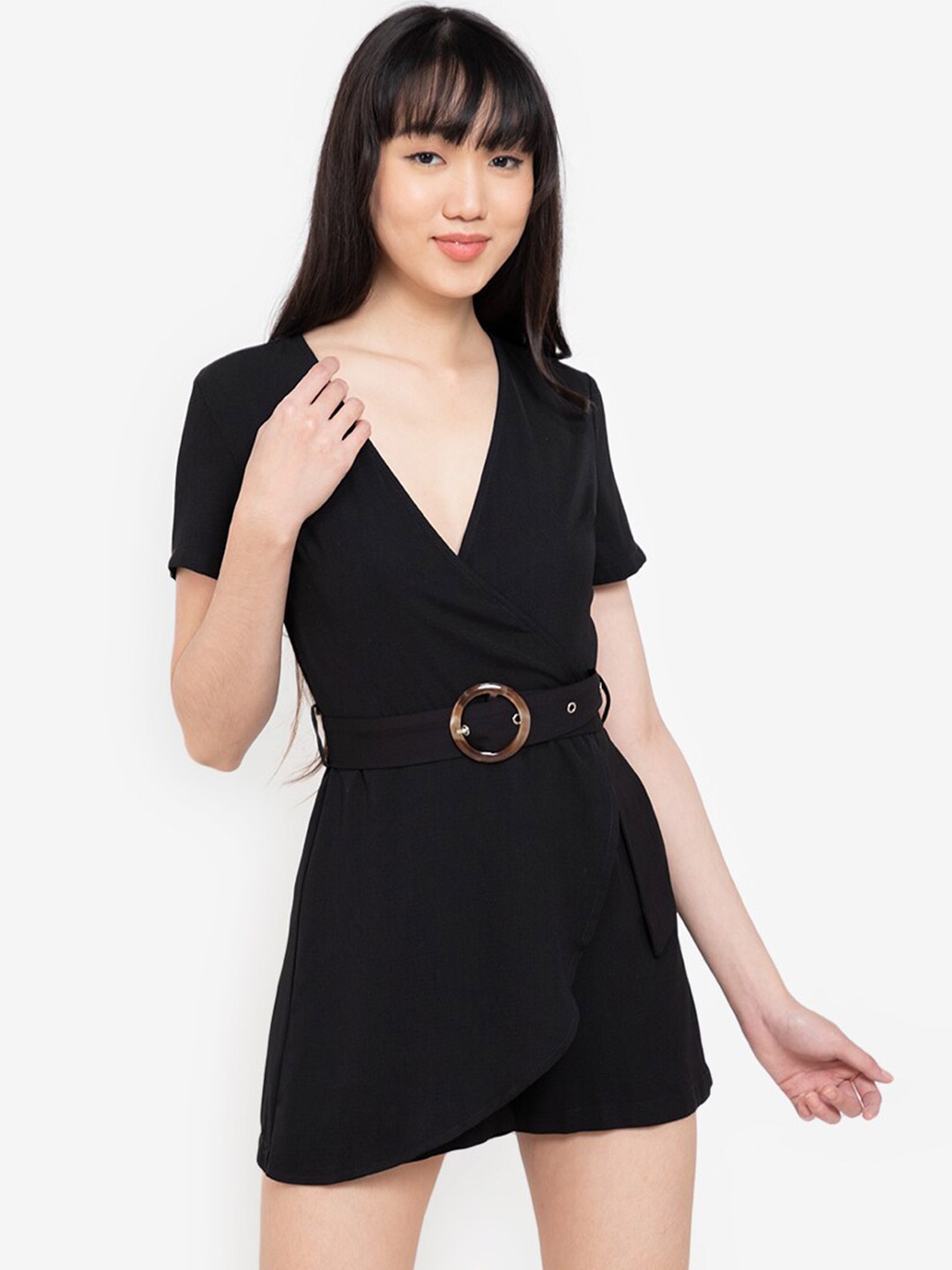 

ZALORA BASICS Black Jumpsuit with Belt